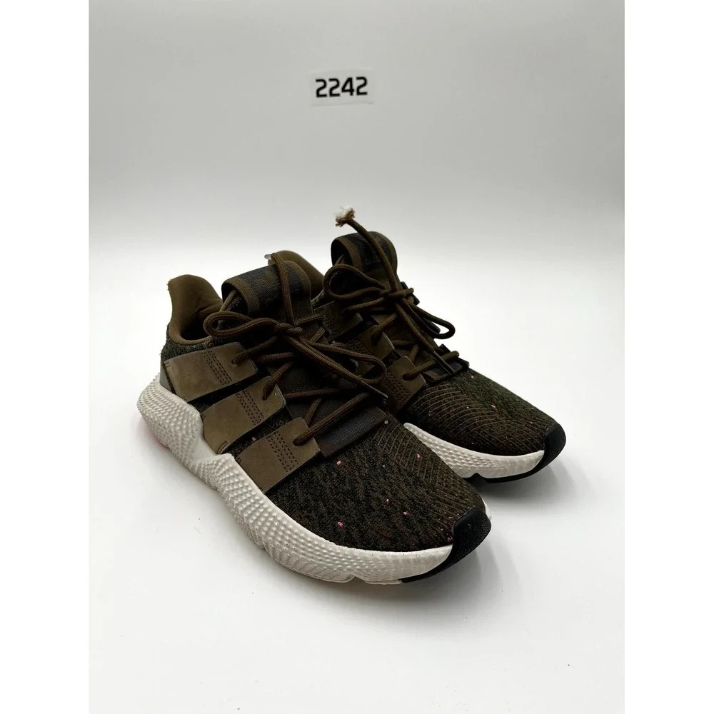 Adidas Prophere Mens Size 7.5 Casual Shoes Trace Olive Knit Low Top Sneakers